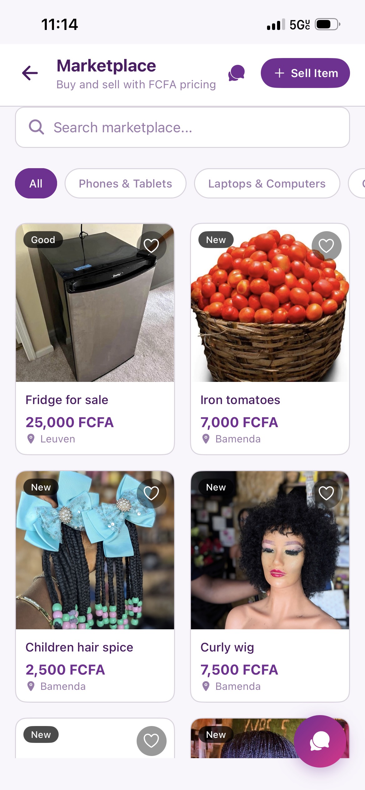 Ndolo marketplace application screen